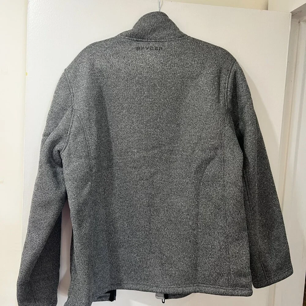 Mens Spyder Full Zip Fleece Jacket – XL – Heather Gray 🕷️❄️ - Picture 7 of 9